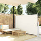 Toldo lateral retráctil de jardín azul 100x300 cm