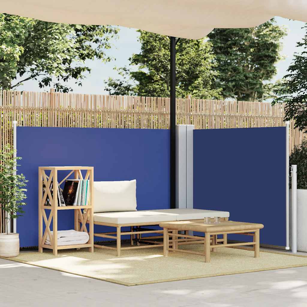 Toldo lateral retráctil 120x300 cm azul
