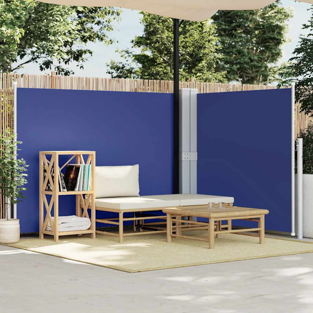 Toldo lateral retráctil 120x300 cm azul