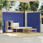 Toldo lateral retráctil 120x300 cm azul