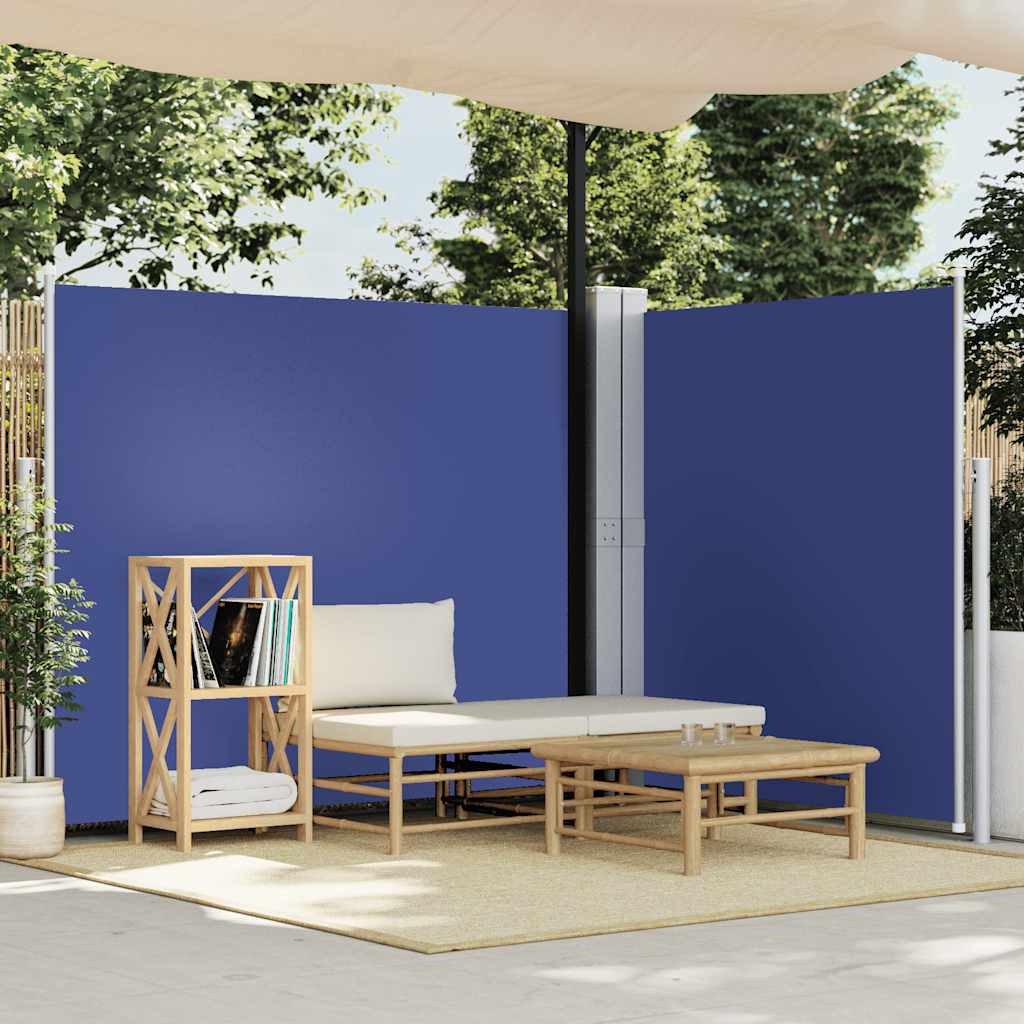 Toldo lateral retráctil 120x300 cm azul