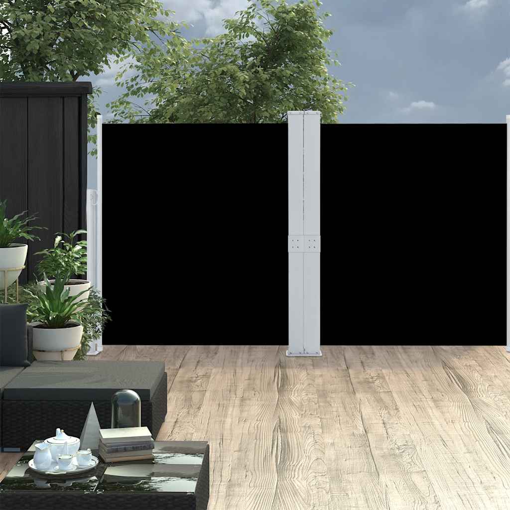 Cream Double Retractable Garden Awning 170x600 cm