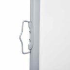 Toldo lateral doble retráctil de jardín color crema 170x600 cm
