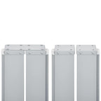 Toldo lateral doble retráctil de jardín color crema 170x600 cm