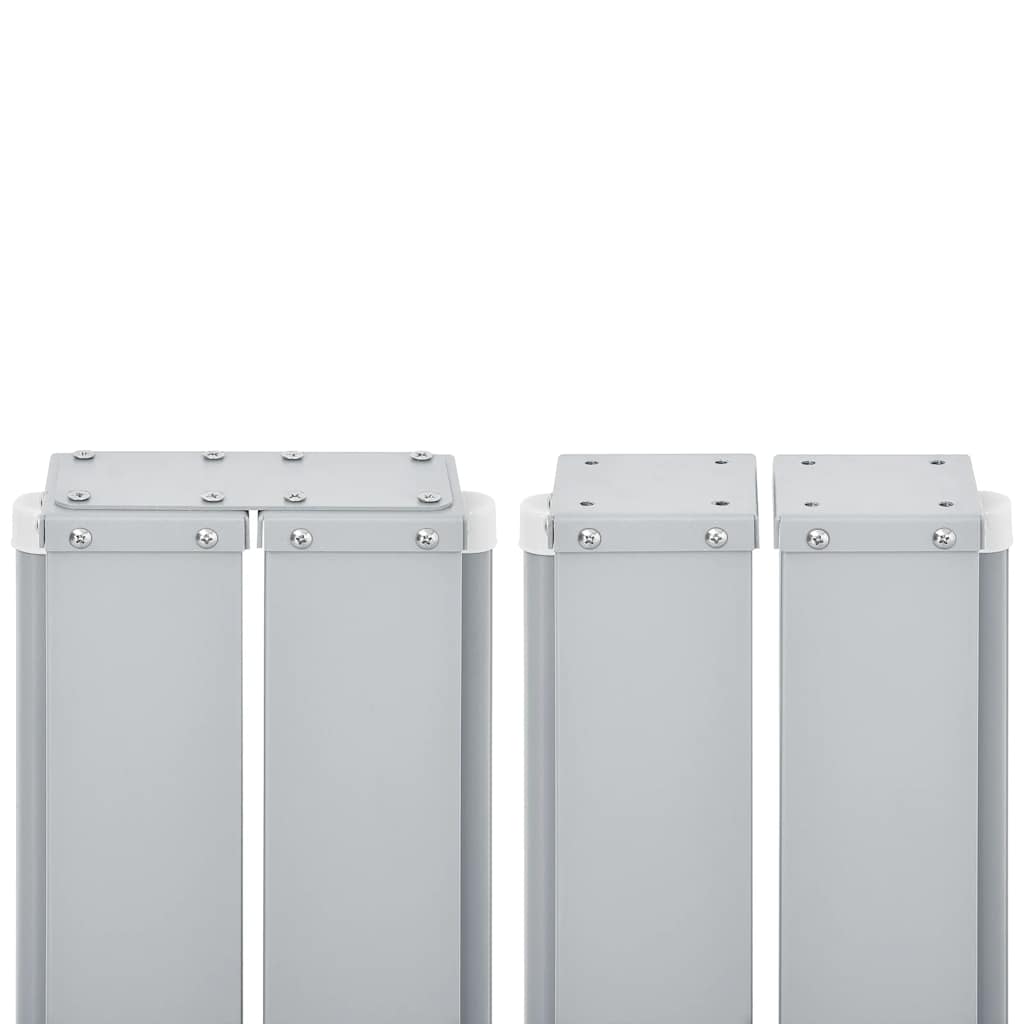 Toldo lateral doble retráctil de jardín color crema 170x600 cm