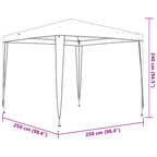 Carpa de celebraciones azul 2,5x2,5 m