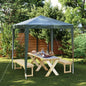 Carpa para fiestas gris antracita 3x12 m
