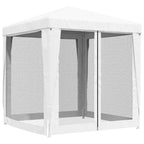 Carpa para celebraciones con 4 paredes de malla blanco 2x2 m