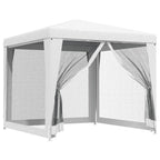 Carpa para celebraciones con 4 paredes de malla blanco 2,5x2,5m