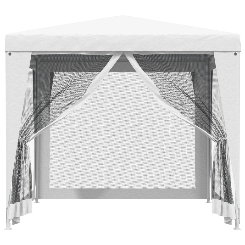Carpa para celebraciones con 4 paredes de malla blanco 2,5x2,5m