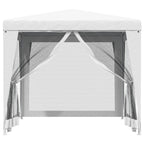 Carpa para celebraciones con 4 paredes de malla blanco 2,5x2,5m