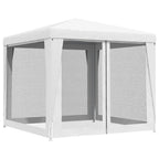 Carpa para celebraciones con 4 paredes de malla blanco 2,5x2,5m