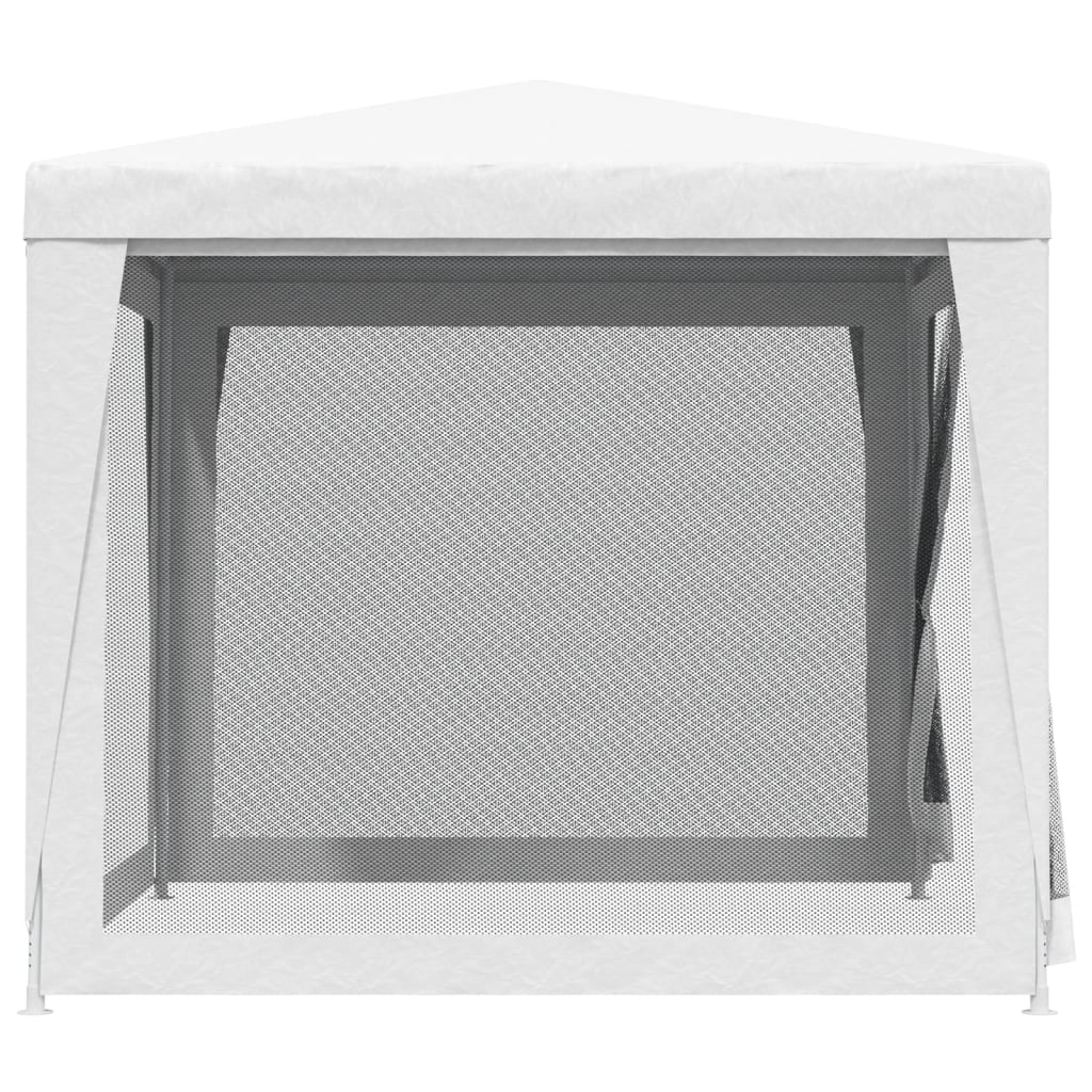 Carpa para celebraciones con 4 paredes de malla blanco 2,5x2,5m
