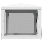 Carpa para celebraciones con 4 paredes de malla blanco 2,5x2,5m