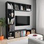 Mueble de TV y librería 3 piezas blanco 180x30x180 cm