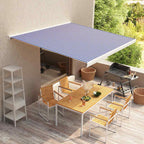Toldo de lona azul y blanco 350x250 cm