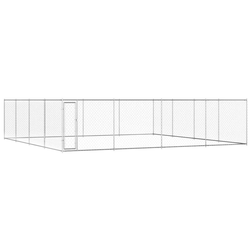 Outdoor Galvanized Steel Dog Kennel 570x570x185 cm