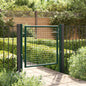 Puerta de valla de acero 100 x 125 cm verde
