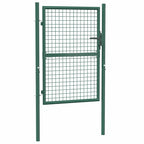 Puerta de valla de acero 100 x 125 cm verde