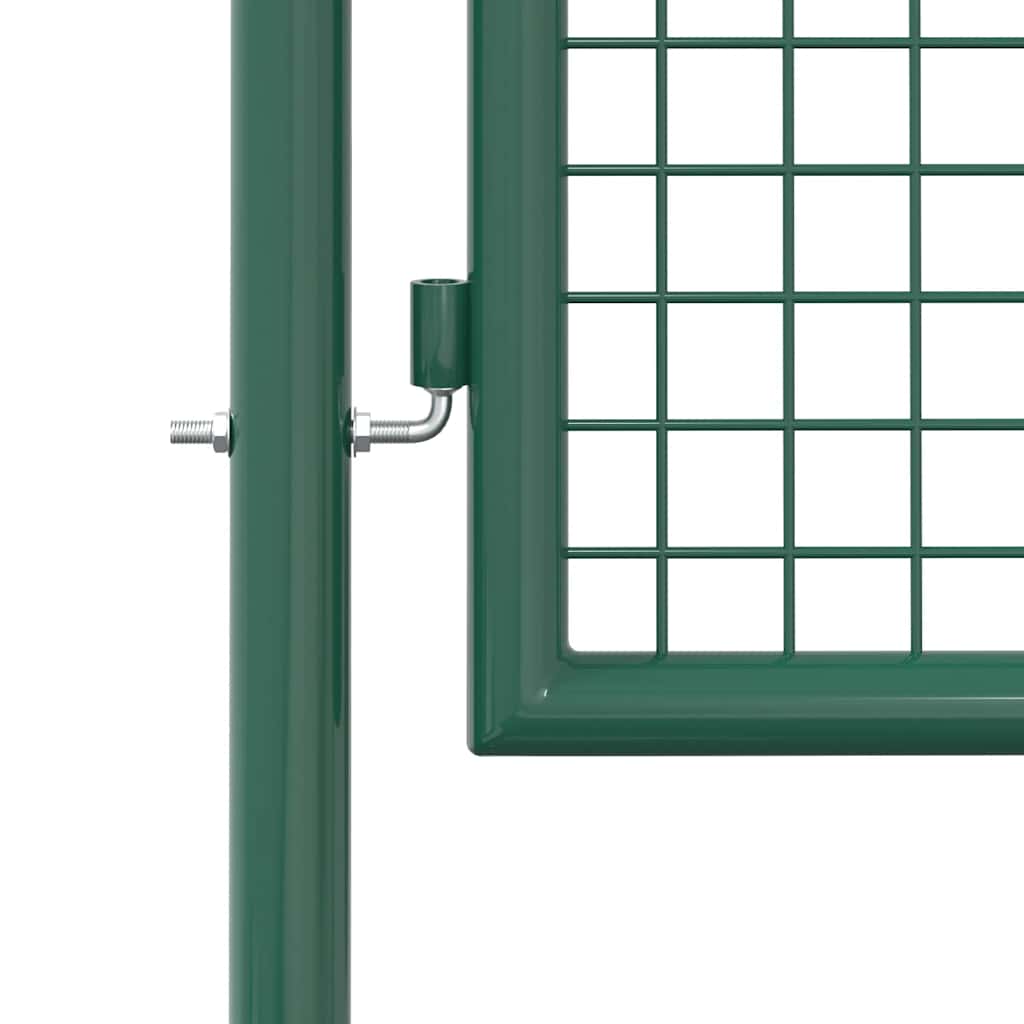 Puerta de valla de acero 100 x 125 cm verde