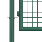 Puerta de valla de acero 100 x 125 cm verde