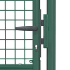 Puerta de valla de acero 100 x 125 cm verde