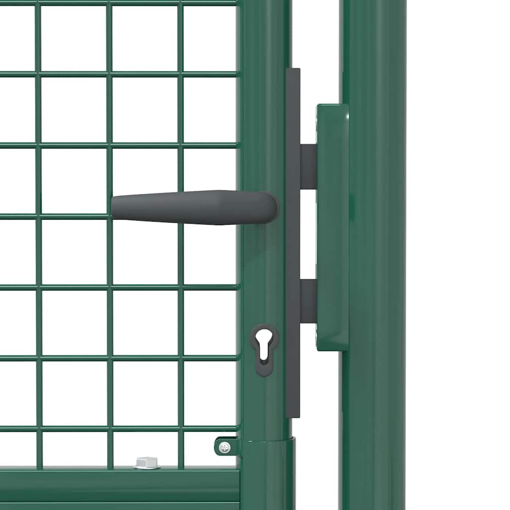 Puerta de valla de acero 100 x 125 cm verde