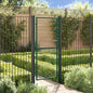 Puerta de valla de acero 100 x 125 cm verde