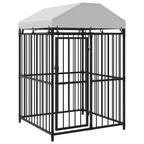 Perrera de exterior con techo 120x120x150 cm