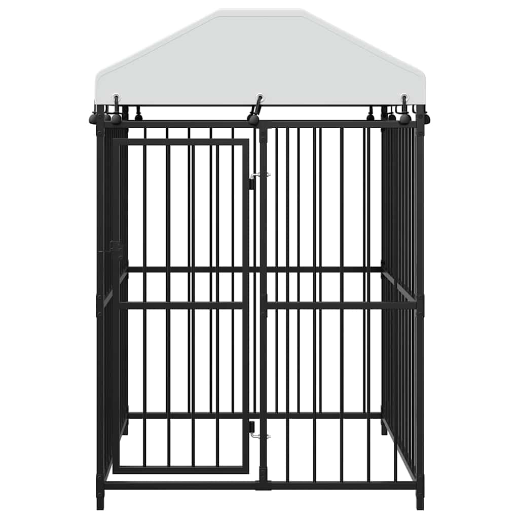 Perrera de exterior con techo 120x120x150 cm