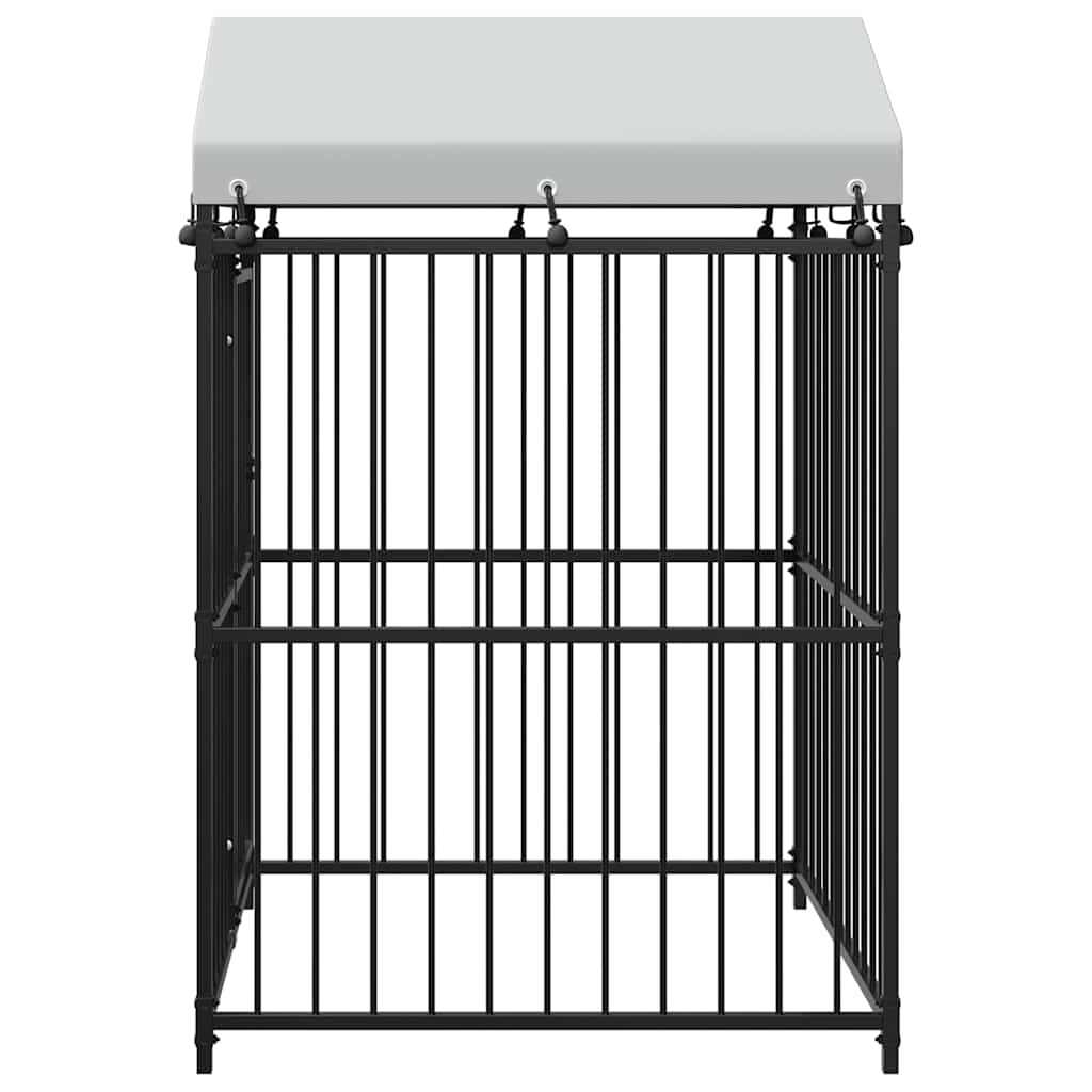 Perrera de exterior con techo 120x120x150 cm