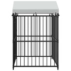 Perrera de exterior con techo 120x120x150 cm