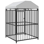 Perrera de exterior con techo 120x120x150 cm