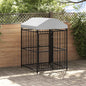 Perrera de exterior con techo 120x120x150 cm