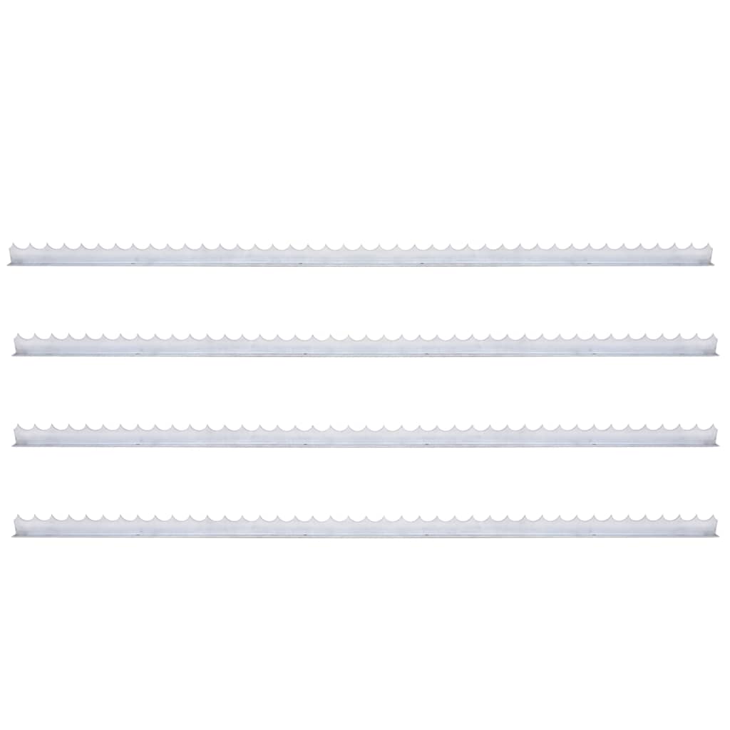 Pinchos de muro 4 unidades acero galvanizado 1 m