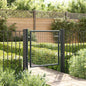 Puerta de jardín de malla acero galvanizado 100 x 125 cm gris