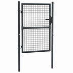 Garden gate, galvanized steel mesh, 100 x 125 cm, gray