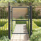 Garden gate, galvanized steel mesh, 100 x 125 cm, gray