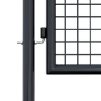 Garden gate, galvanized steel mesh, 100 x 125 cm, gray