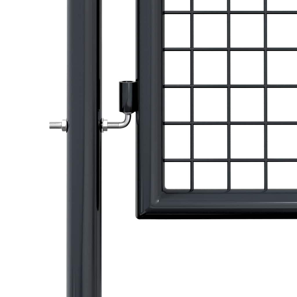 Garden gate, galvanized steel mesh, 100 x 125 cm, gray