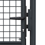 Garden gate, galvanized steel mesh, 100 x 125 cm, gray