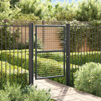Garden gate, galvanized steel mesh, 100 x 125 cm, gray