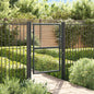 Puerta de jardín de malla acero galvanizado 100 x 125 cm gris