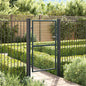 Puerta de jardín de malla acero galvanizado 100 x 125 cm gris