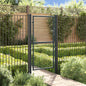 Puerta de jardín de malla acero galvanizado 100 x 125 cm gris