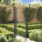 Puerta de jardín de malla acero galvanizado 100 x 125 cm gris