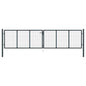 Puerta de jardín de malla acero galvanizado 100 x 125 cm gris