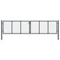 Puerta de jardín de malla acero galvanizado 100 x 125 cm gris