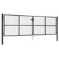 Puerta de jardín de malla acero galvanizado 100 x 125 cm gris