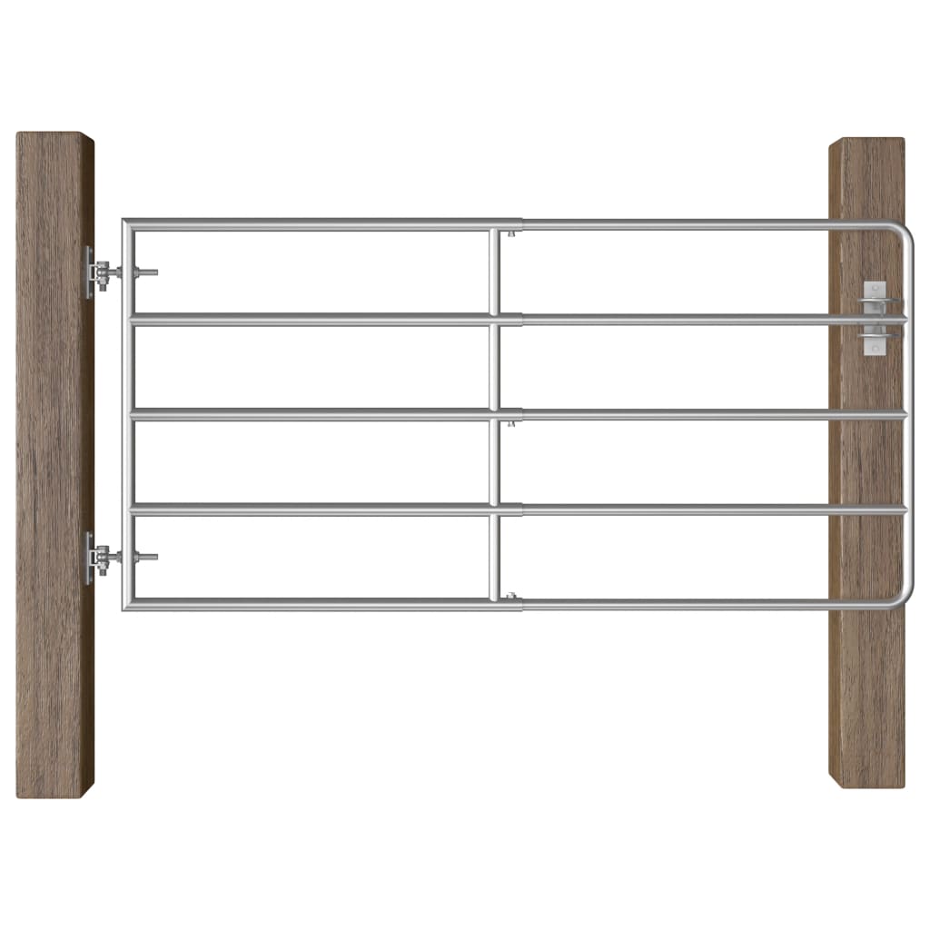 5-bar field gate, silver steel (115-300)x90 cm
